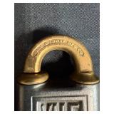 Collection of Vintage Padlocks, Chains, and Lock Hardware