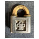 Collection of Vintage Padlocks, Chains, and Lock Hardware
