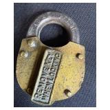 Collection of Vintage Padlocks, Chains, and Lock Hardware