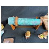 Collection of Vintage Wooden Carvings, Figurines, and Trinkets