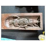 Collection of Vintage Wooden Carvings, Figurines, and Trinkets