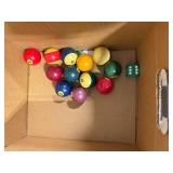 Mixed Lot of Vintage Collectibles with Framed Art, Figurines, Book, and Game Pieces