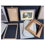 Collection of Vintage and Antique Picture Frames Assorted Sizes and Styles