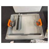 Inland Glass Art Grinder Lot with Tray, Grid Surface, Blade, and Storage Container