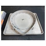 Inland Glass Art Grinder Lot with Tray, Grid Surface, Blade, and Storage Container