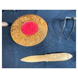 Collection of Vintage Hand Tools and Collective Small Cat Figurine