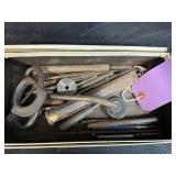 Mixed Lot of Vintage Metalworking Hand Engraving Tools, Punches, and Hardware