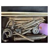 Mixed Lot of Vintage Metalworking Hand Engraving Tools, Punches, and Hardware