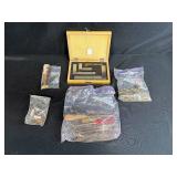 Mixed Lot of Hand Tools, Fasteners, and Groz Precision Squares Set