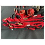 Mixed Lot Woodworking Hand Planes, Hole Saws, Straps, and Storage Boxes