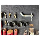 Mixed Lot Woodworking Hand Planes, Hole Saws, Straps, and Storage Boxes