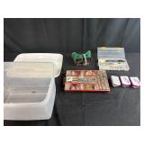 Assorted Hand Tools, Organizers and Plastic Bin Lot