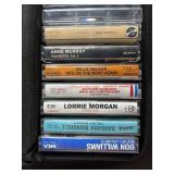 Country Music Cassette Collection with Storage Case