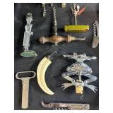 Vintage Collectibles and Novelty Items Assortment Inc Hand Carved Hiker Figurine with Storage Bin