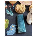 Vintage Collectibles and Novelty Items Assortment Inc Hand Carved Hiker Figurine with Storage Bin