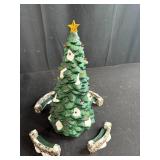 Dept 56 Heritage Village Collection Town Tree Porcelain Accessory Set of 5