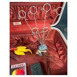 Assorted Vintage Collectibles and Trinkets with Samsonite Suitcase
