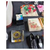 Assorted Vintage Collectibles and Trinkets with Samsonite Suitcase