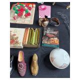 Assorted Vintage Collectibles and Trinkets with Samsonite Suitcase