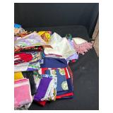 Large Collection of Vintage and Modern Scarves with Storage Bin