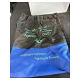 Assorted Vintage and Household Items Including Globe, Fur Collar, Tins, and Storage Bags