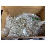 Large Lot of Assorted Vintage Clear Chandelier Crystals and Prisms