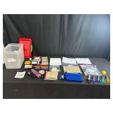 Large Scrapbooking and Craft Lot with Scissors, Art Paper, Tools, and Supplies