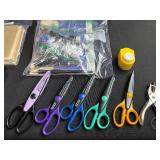 Large Scrapbooking and Craft Lot with Scissors, Art Paper, Tools, and Supplies