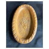 Vintage Doll, Swedish Dala Horse Linens, Wood Plate, Miniature Figures and Storage Bin Lot