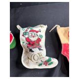 Vintage Christmas Decorations Collection with Ornaments and Stockings