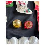 Vintage Christmas Decorations Collection with Ornaments and Stockings