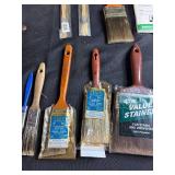 Large Assortment of Paint Brushes, Stirrers, Spurs, Small Containers and Art Brushes