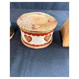 Set of 3 Vintage Handcrafted Birch Bark Trinket Boxes with Clear Plastic Tub