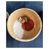 Set of 3 Vintage Handcrafted Birch Bark Trinket Boxes with Clear Plastic Tub