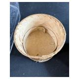 Set of 3 Vintage Handcrafted Birch Bark Trinket Boxes with Clear Plastic Tub