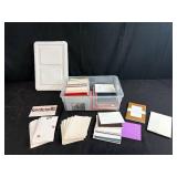 Assorted Blank Greeting Cards and Envelopes Set in Storage Tote