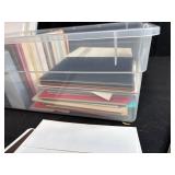 Assorted Blank Greeting Cards and Envelopes Set in Storage Tote
