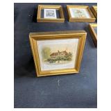 Collection of Framed Victorian Trade Cards and Die-Cut Prints