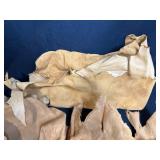 Beading and Crafting Supply Lot with Leather, Beads, Shells, and Accessories