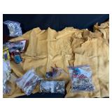 Beading and Crafting Supply Lot with Leather, Beads, Shells, and Accessories