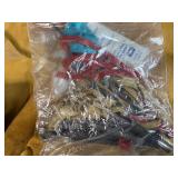 Beading and Crafting Supply Lot with Leather, Beads, Shells, and Accessories