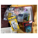 Beading and Crafting Supply Lot with Leather, Beads, Shells, and Accessories