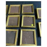Set of Gold Tone Square Display Frames