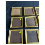 Set of Gold Tone Square Display Frames