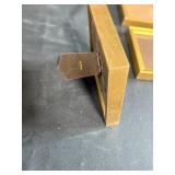 Set of Gold Tone Square Display Frames