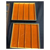 Jewelry Display Tray Lot with Organizers and Carrying Case