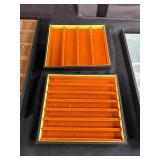 Jewelry Display Tray Lot with Organizers and Carrying Case