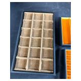 Jewelry Display Tray Lot with Organizers and Carrying Case