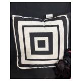 Wood Folding Stool with 2 Decorative Pillows and Witch Doll