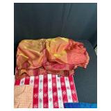 Collection of Southwestern Style Pottery, Art Glass Sculpture, and Fabric Textiles